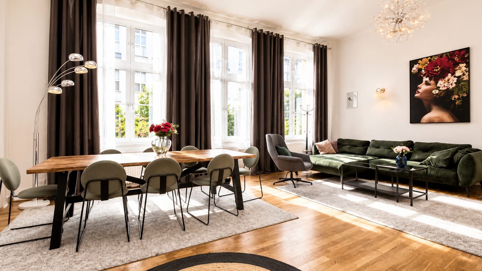 Living room in Brückenstraße, 1.OG, photograph 4 of 7