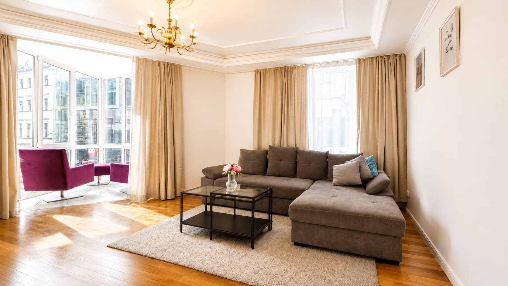 Living room in Flat 102, photograph 1 of 6