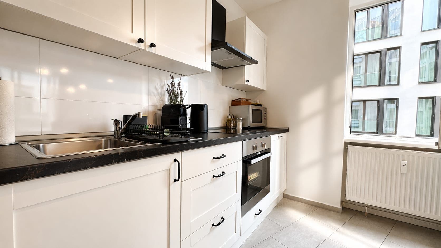 Kitchen in Flat 102, photograph 2 of 5