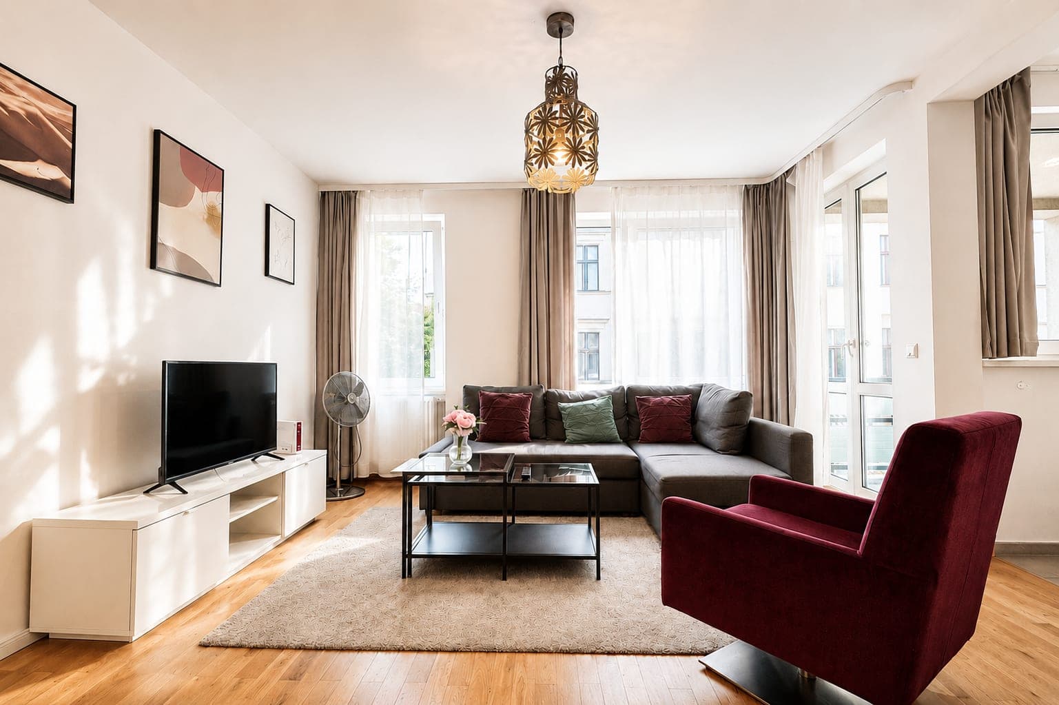 Living room in Flat 105, photograph 1 of 2