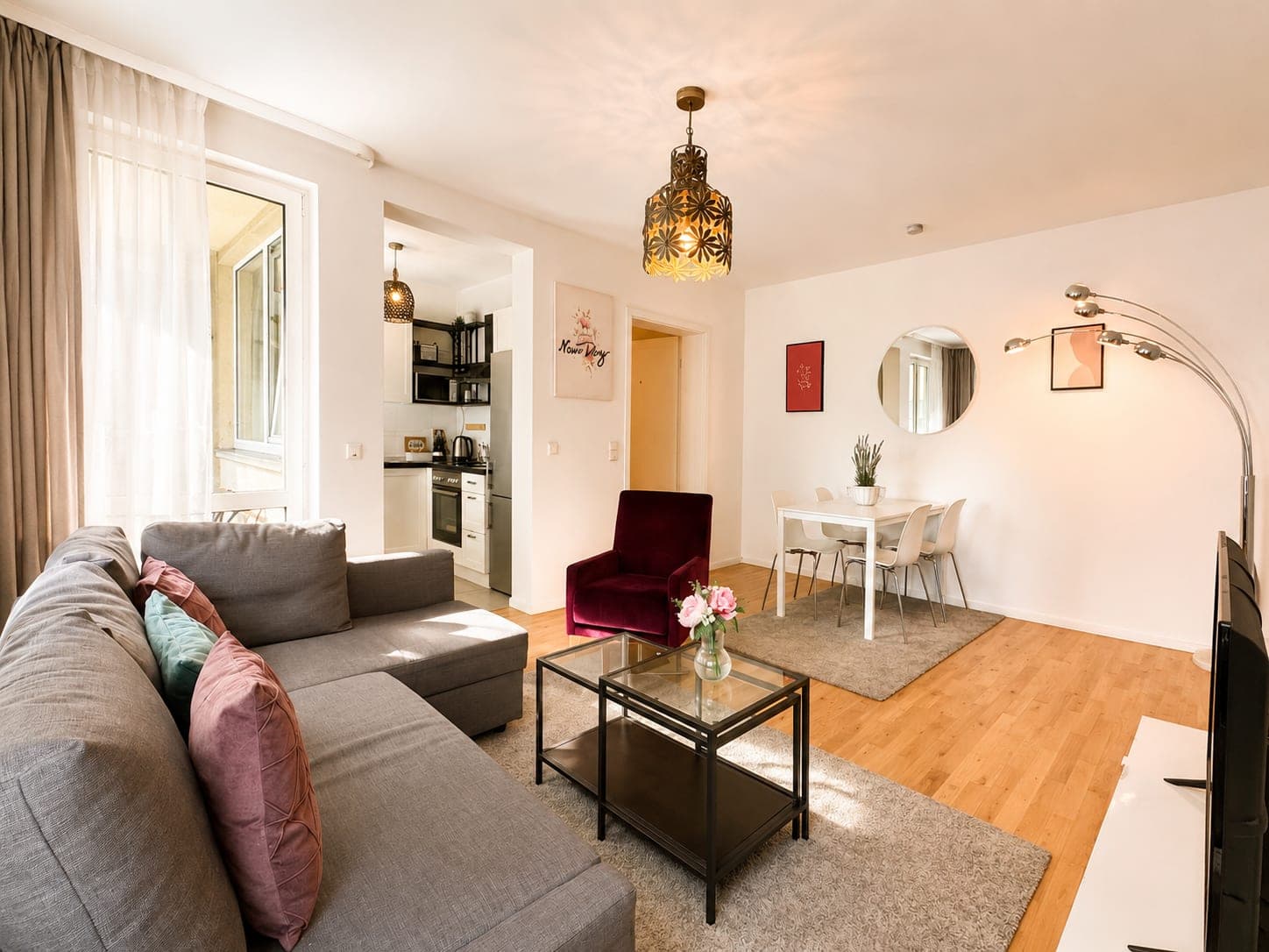 Living room in Flat 105, photograph 2 of 2
