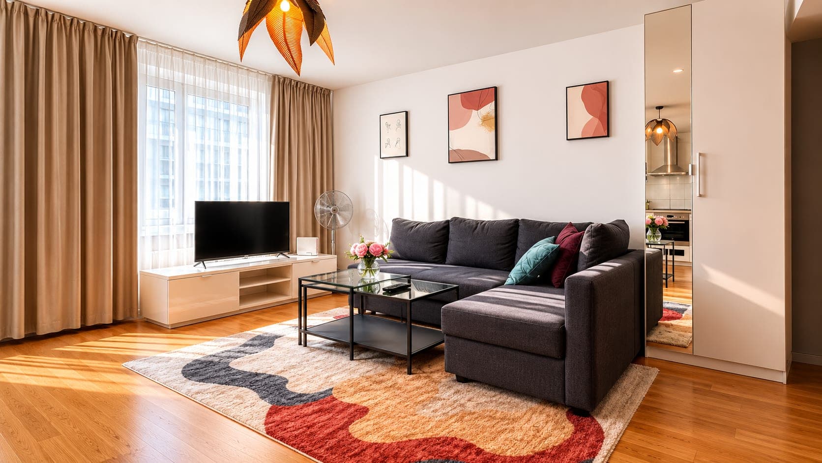 Living room in Flat 201, photograph 1 of 5