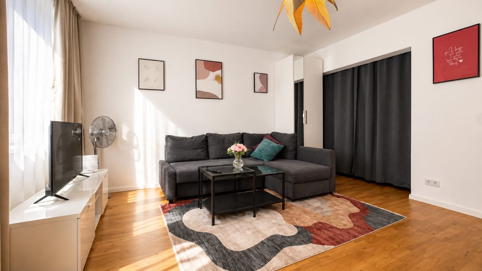 Living room in Flat 201, photograph 2 of 5