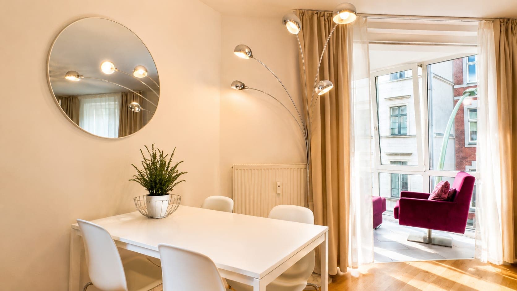 Dining area in Flat 202