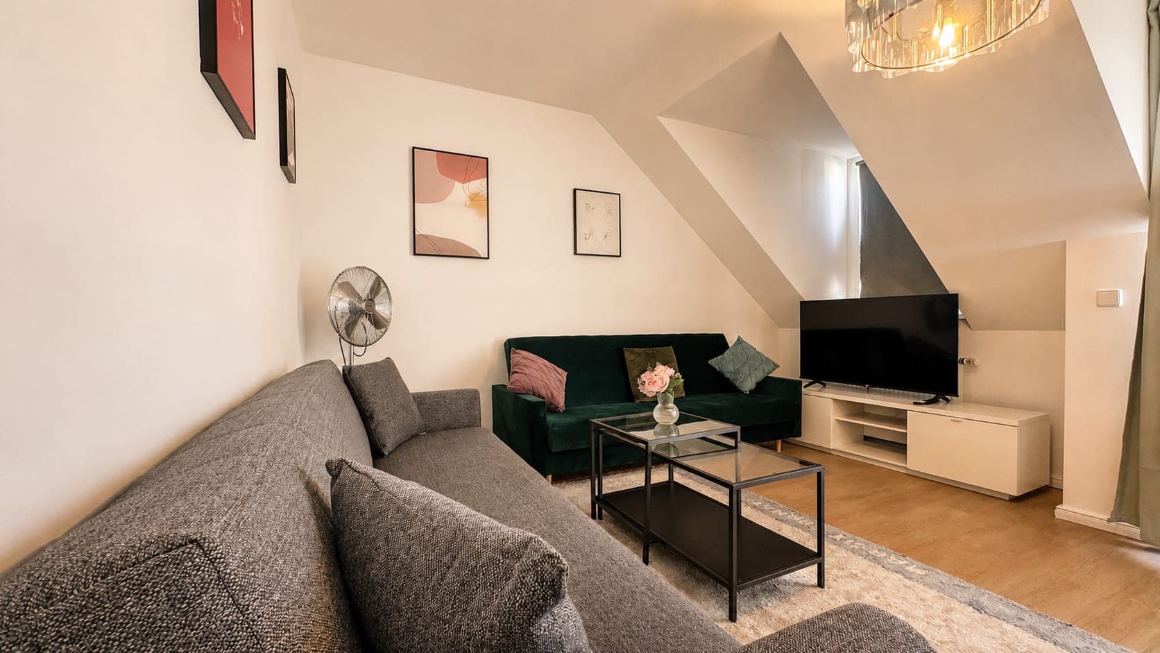 Living room in Flat 2031, photograph 2 of 3