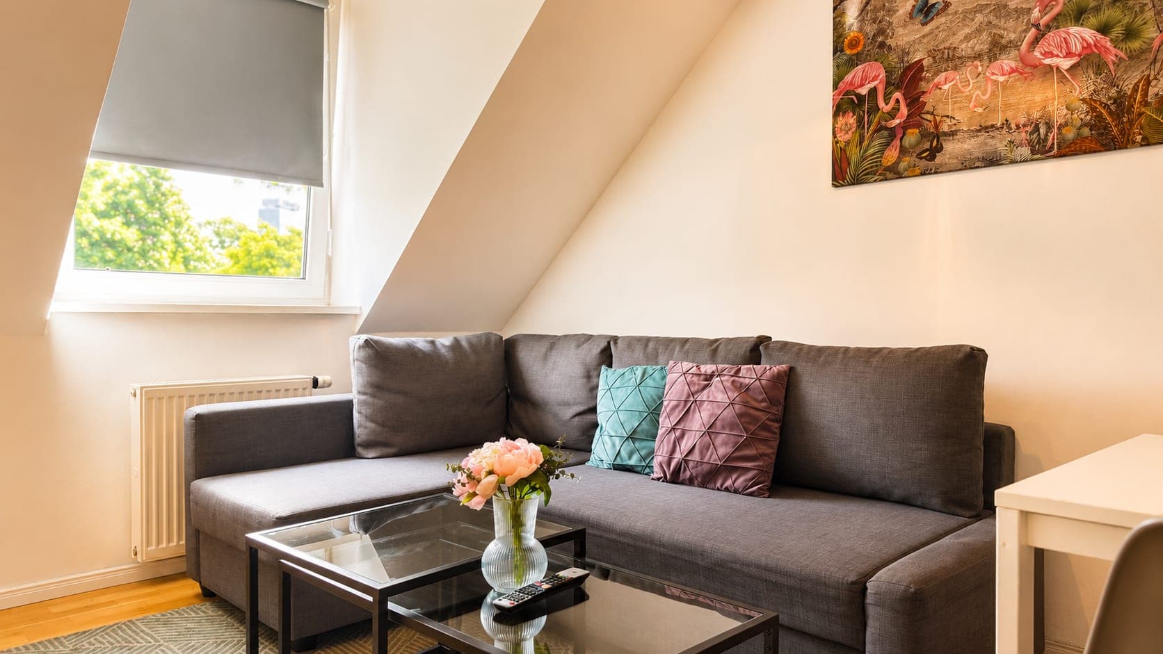 Living room in Flat 2032, photograph 3 of 3
