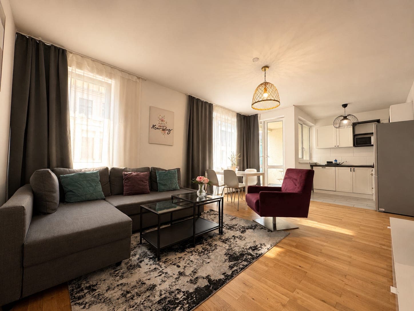 Living room in Flat 204, photograph 1 of 5
