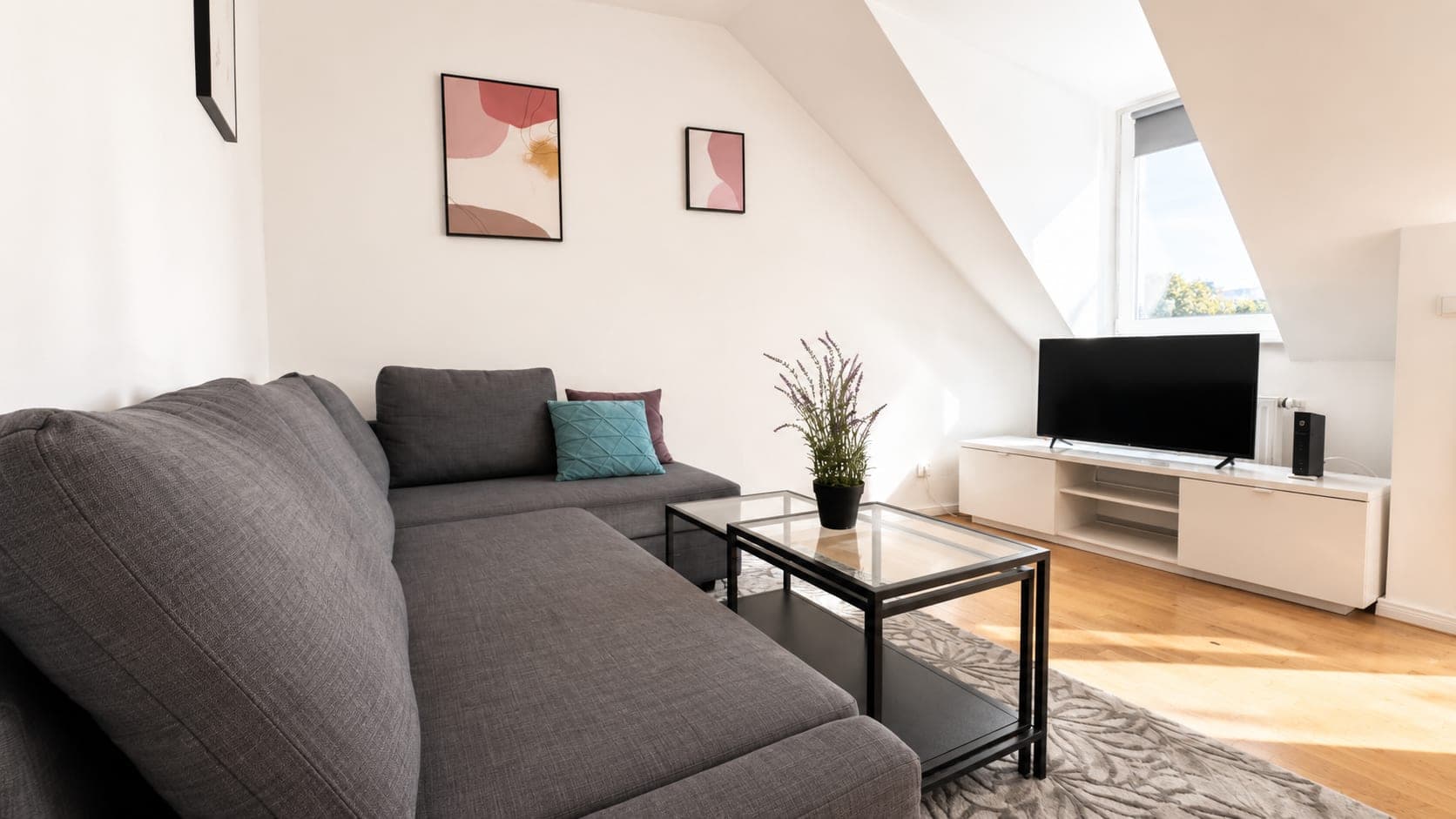 Living room in Flat 2141, photograph 3 of 3