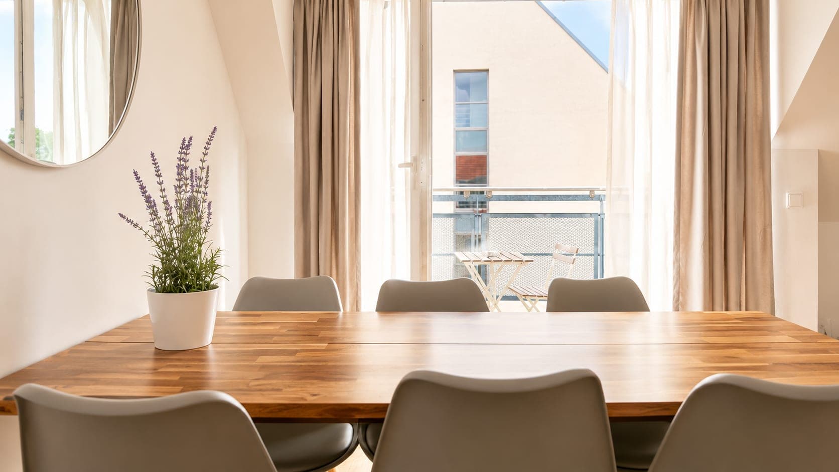 Dining area in Flat 2142, photograph 1 of 2
