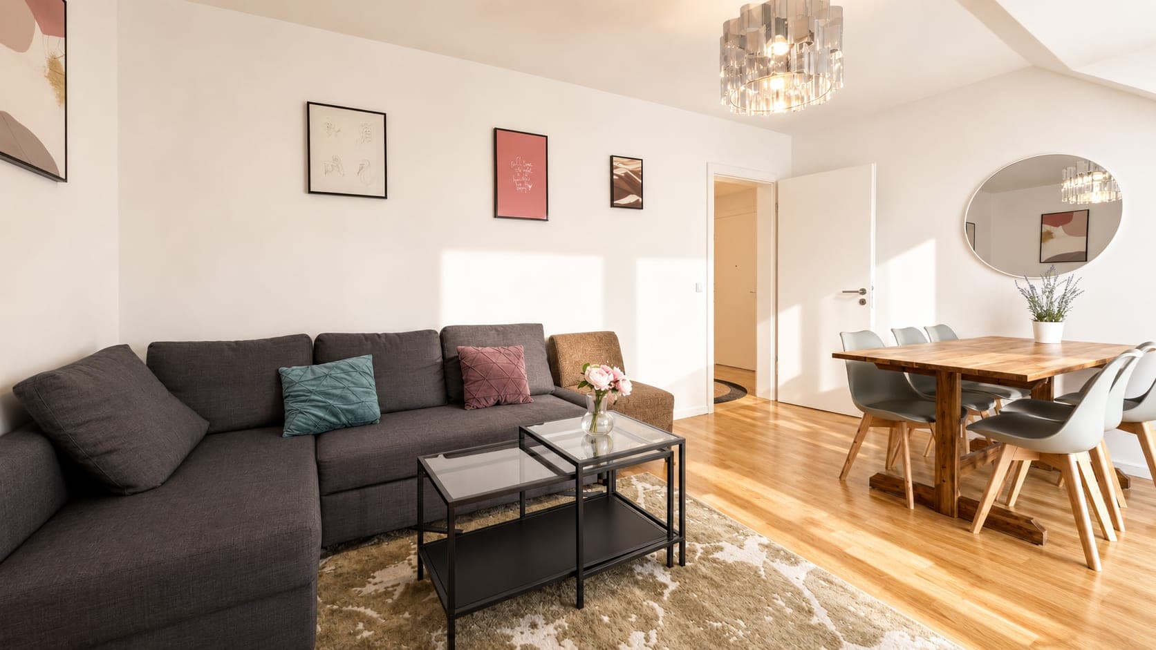 Living room in Flat 2142, photograph 2 of 2