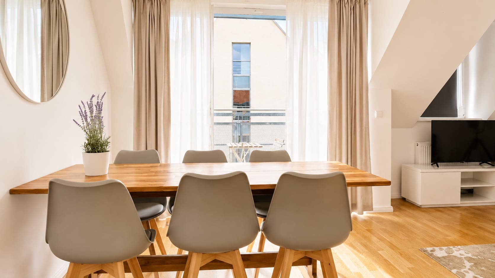 Dining area in Flat 2142, photograph 2 of 2