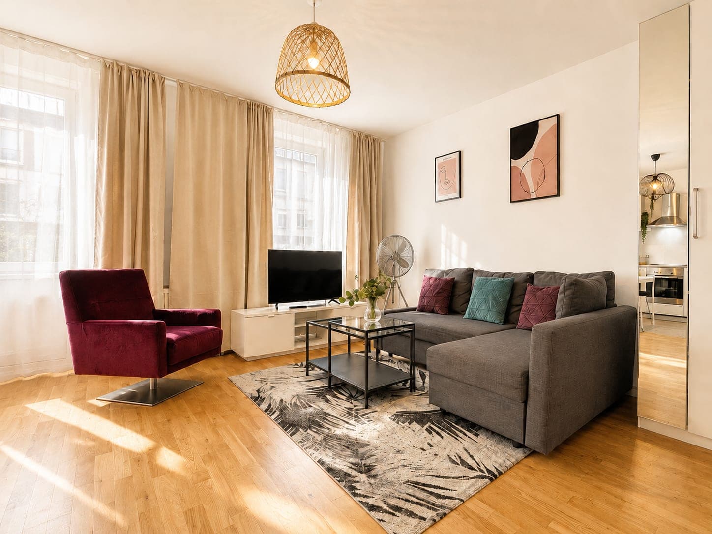 Living room in Flat 301, photograph 1 of 3