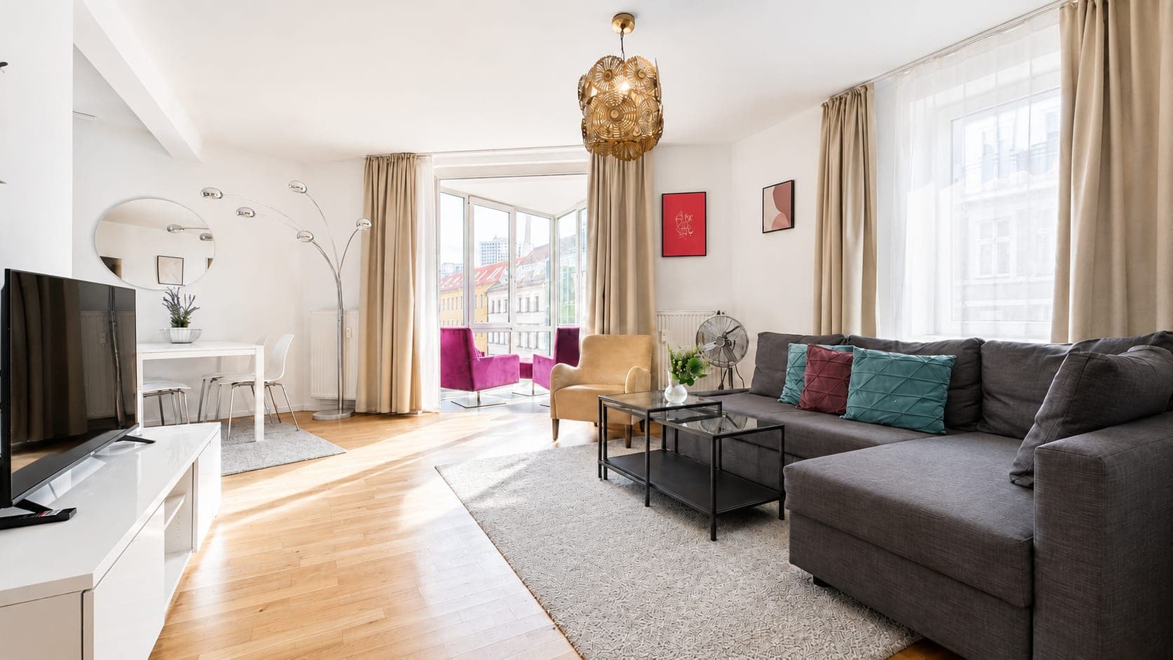 Living room in Flat 302, photograph 1 of 6