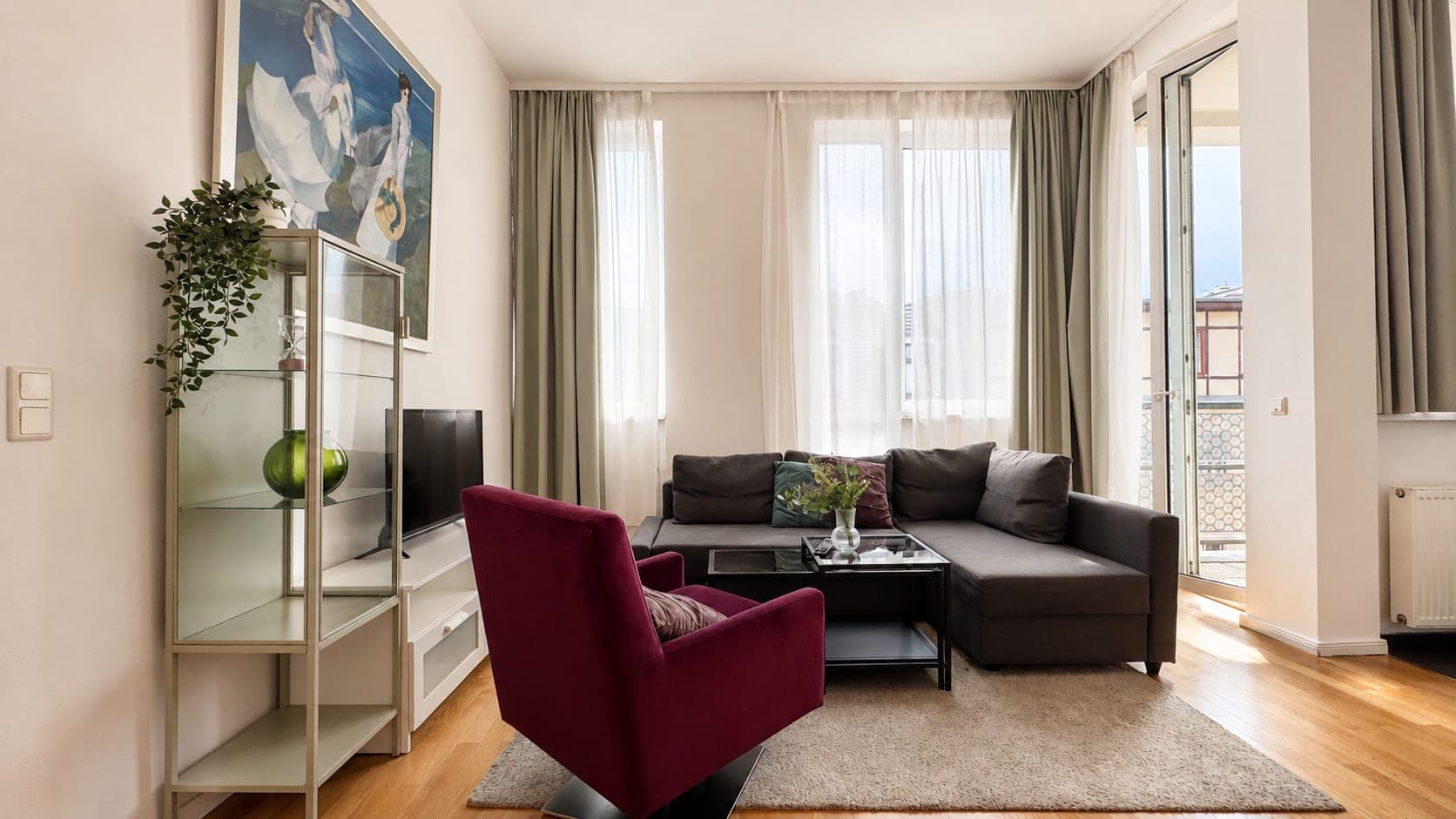 Living room in Flat 405, photograph 1 of 3
