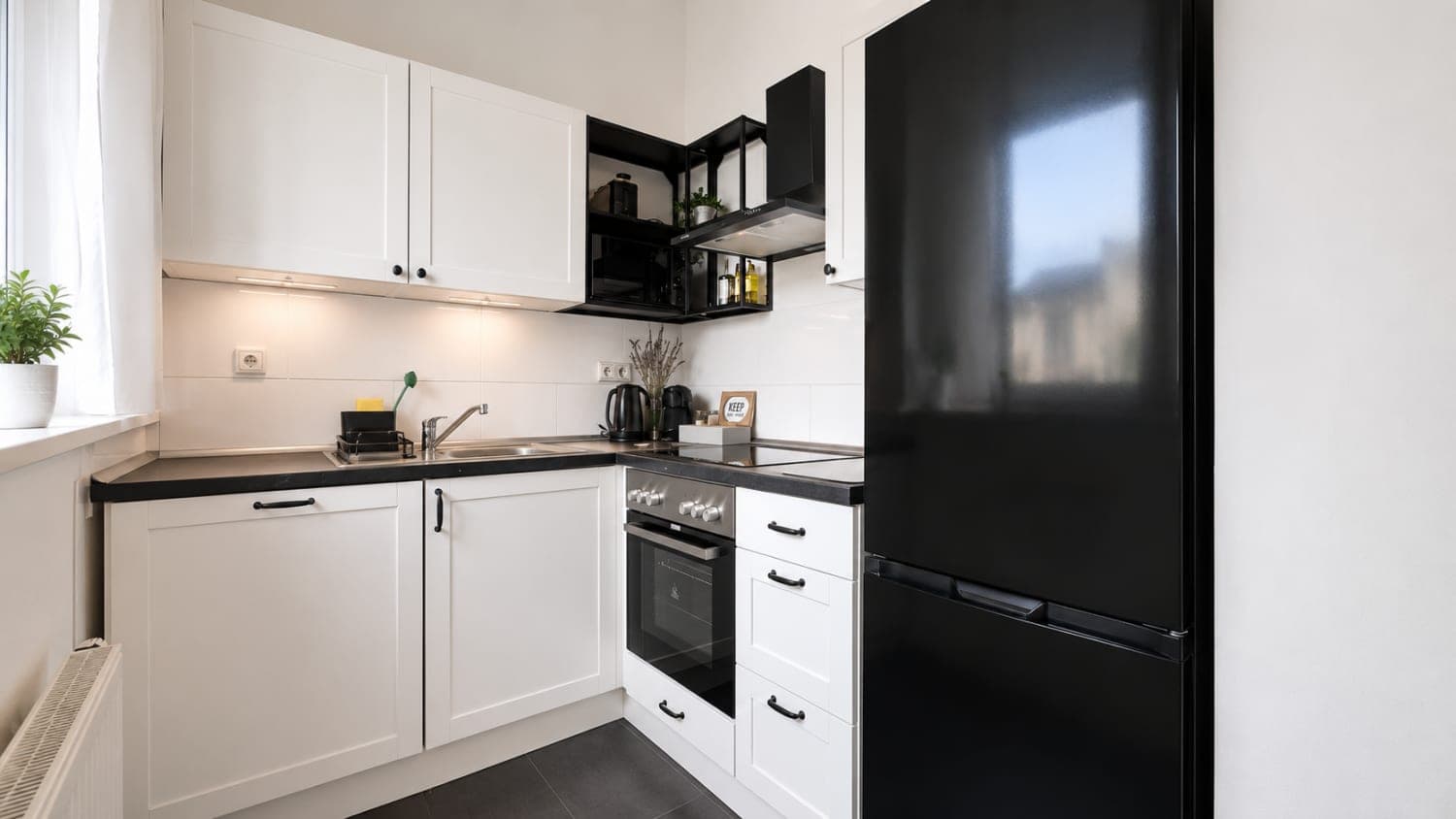 Kitchen in Flat 405, photograph 2 of 3