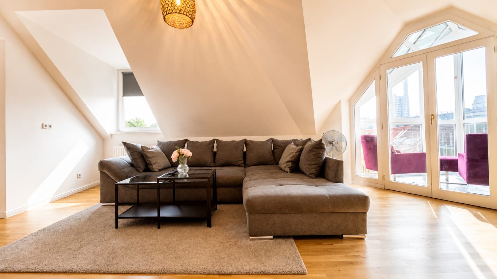 Living room in Flat 502, photograph 4 of 8