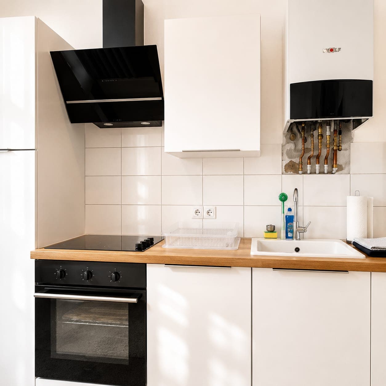 Kitchen in Flat R4, photograph 1 of 4
